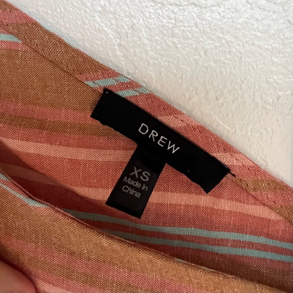 DREW Striped Linen Blend Sleeveless Jumpsuit Size XS - Picture 5 of 9